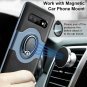 For Galaxy S10 Plus Case Metal Ring Holder Kickstand Shockproof Bumper NavyBlue