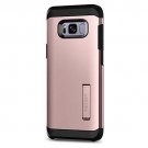 For Samsung Galaxy S8 Case Reinforced Kickstand Heavy Duty Protection Rose Gold