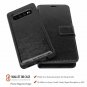 For Samsung Galaxy S10 Wallet Case Detachable Vegan Leather Wrist Strap Black