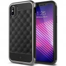 For iPhone X/Xs Case Award Winning Design Shock Absorption TPU Black/Warm Gray