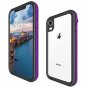 For iPhone XR Case Full-Body Waterproof Snowproof Cover Screen Protector Purple