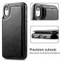 For iPhone XR Case Wallet Card Slots Shockproof Folio Flip Protective Black