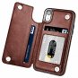 For iPhone XR Case Wallet Card Slots Shockproof Folio Flip Protective Brown