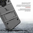 For Galaxy Note 9 Case Holster Lanyard Military Grade Drop Tested Gray/Black