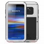 For Sony XA2 Ultra Case Armor Aluminum Metal Bumper Silicone Gorilla Glas Silver