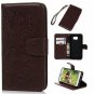 For Samsung Galaxy S6 Case Wallet PU Leather Shockproof Inner Bumper Slim Brown