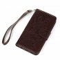 For Samsung Galaxy S6 Case Wallet PU Leather Shockproof Inner Bumper Slim Brown