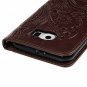 For Samsung Galaxy S6 Case Wallet PU Leather Shockproof Inner Bumper Slim Brown