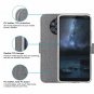 Nokia 9 PureView Case  Flip/Folio Soft Cover Bumper Slim Strong Magnetic Gray
