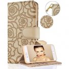For Galaxy S8 Wallet Case Leather Magnetic Protective with Card Slot Beige