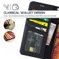 For iPhone Xs Max Case Leather Stand Feature with Wrist Strap Credit Cards Black