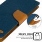 For Galaxy S10 Plus Wallet Case Goospery Canvas Diary Denim Material Stand Blue
