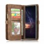 For Samsung Galaxy Note 9 Case with Card Holder Folio Flip PU Leather Brown