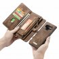 For Samsung Galaxy Note 9 Case with Card Holder Folio Flip PU Leather Brown
