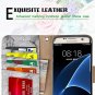 For Samsung Galaxy S7 Edge Case Leather Wallet Credit Card Pockets Gray Marble
