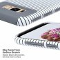 For Galaxy S8 Case Release 2-Piece Dual Layer Style Hard Rose Gold Stripes+Grey