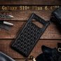 Galaxy S10 Plus 6.4 inch Case Luxury Cowhide Genuine Leather Handcrafted Black