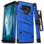 For Galaxy Note 9 Case Holster Lanyard Military Grade Drop Tested Blue/Black