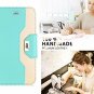 Samsung Galaxy S7 Edge Case Leather Wallet Flip Folio Mirror Strap Mint Green