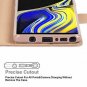 For Galaxy Note 9 Case Leather Wallet Wrist Strap 4Slots ID&Credit Card Rose