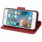 For iPhone 6/6s Wallet Case PU Leather IDCredit Card Pockets Flip Folio Wine Red