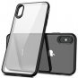For iPhone Xs Max Case 6.5 Inch Soft Grip Clear Back Panel Ultra-Thin Black