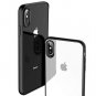 For iPhone Xs Max Case 6.5 Inch Soft Grip Clear Back Panel Ultra-Thin Black