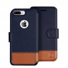 For iPhone 8 Plus Wallet Case Durable Slim Lightweight with Classic Design Sky