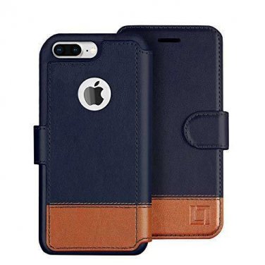 For iPhone 8 Plus Wallet Case Durable Slim Lightweight with Classic Design Sky