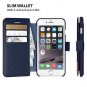 For iPhone 8 Plus Wallet Case Durable Slim Lightweight with Classic Design Sky