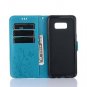 For Galaxy S8 Wallet Case Leather Magnetic Protective with Card Slot Blue