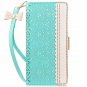 For Samsung Galaxy S10e Case Wallet Luxurious Carved Inside Mirror Mint Green