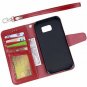 For Samsung Galaxy S7 Edge Case Leather Wallet Credit Card Pockets Flip red