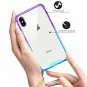 For iPhone X/Xs Case Bumper Anti Scratch Shock Absorption Protective Blue Purple