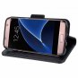For Samsung Galaxy S7 Edge Case Leather Wallet Credit Card Pockets Flip Black
