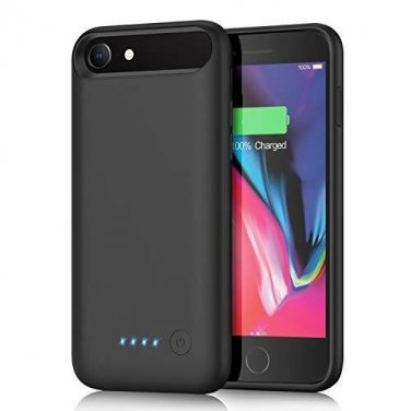 For iPhone 7/8 Battery Case 6000mAh Charger Extended Backup Bank Black