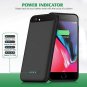 For iPhone 7/8 Battery Case 6000mAh Charger Extended Backup Bank Black