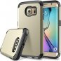 For Galaxy S6 Edge case Shock Proof Defender Slim Ultimate Protection Gold/Black