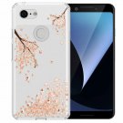 For Google Pixel 3 Case Clear Design Plastic Hard Back TPU Bumper Falling Plum