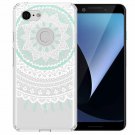For Google Pixel 3 Case Clear Design Plastic Hard Back TPU Bumper Green Flower