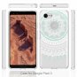 For Google Pixel 3 Case Clear Design Plastic Hard Back TPU Bumper Green Flower