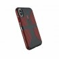 For iPhone X/XS Case Military-Grade drop protection CandyShell Grip Grey/Red