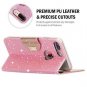 For iPhone 7/8 Plus Wallet-Case Wireless Charging Luxury Leather Glitter Pink