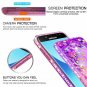 For Galaxy J3 2018 Case Glitter Liquid Cute Clear Shockproof Pink/Purple