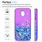For Galaxy J3 2018 Case Glitter Liquid Cute Clear Shockproof Purple/Blue