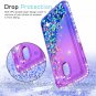 For Galaxy J3 2018 Case Glitter Liquid Cute Clear Shockproof Purple/Blue