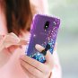 For Galaxy J3 2018 Case Glitter Liquid Cute Clear Shockproof Purple/Blue