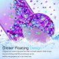 For Galaxy J3 2018 Case Glitter Liquid Cute Clear Shockproof Teal/Purple