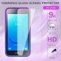 For Galaxy J2 Core Case Tempered Glass Screen Protector 2 Pack Girls Purple/Blue