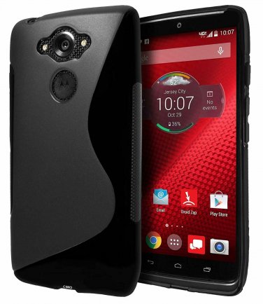 For Motorola Droid Turbo Case Wave Premium Slim Flexible Ballistic Nylon Black